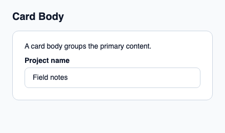 Main content column within a card.