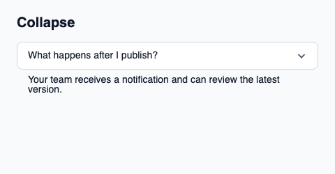Disclosure block for arbitrary content retained in the visual tree.