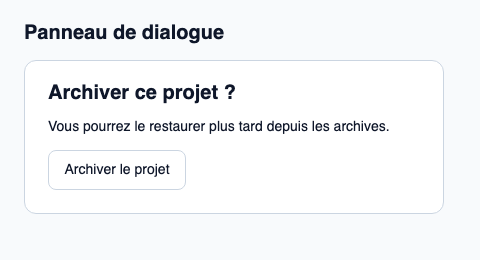 Surface de contenu d’un dialogue nommée pour l’accessibilité.