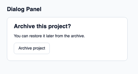 Dialog content surface with an accessible name.