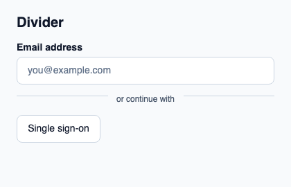 Horizontal separator with an optional central label.