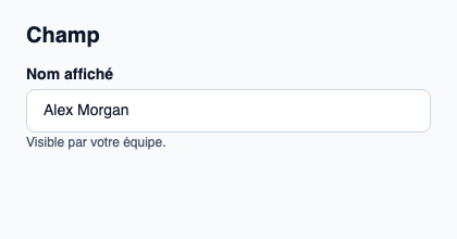 Colonne élémentaire associant le libellé, l’éditeur et ses messages.