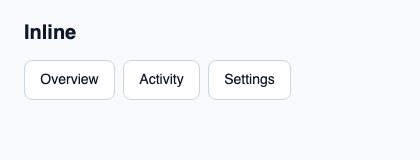 Single row for adjacent controls and content.