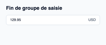 Emplacement horizontal pour les éléments placés après un éditeur.