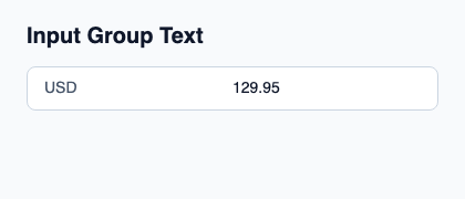 Secondary text aligned with input content.