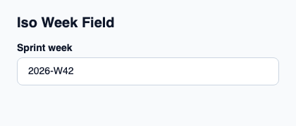 Native field for an ISO calendar week.