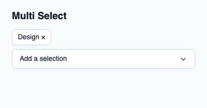 Multiple selector combining search with selected-choice chips.