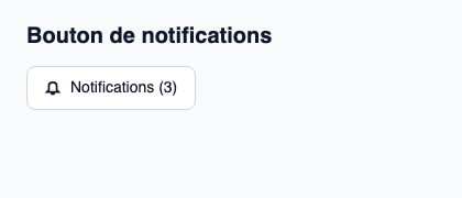 Déclencheur de notifications avec nombre de messages non lus.