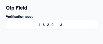 One-time code field that retains one native editor.