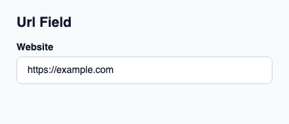 Native field intended for a URL.